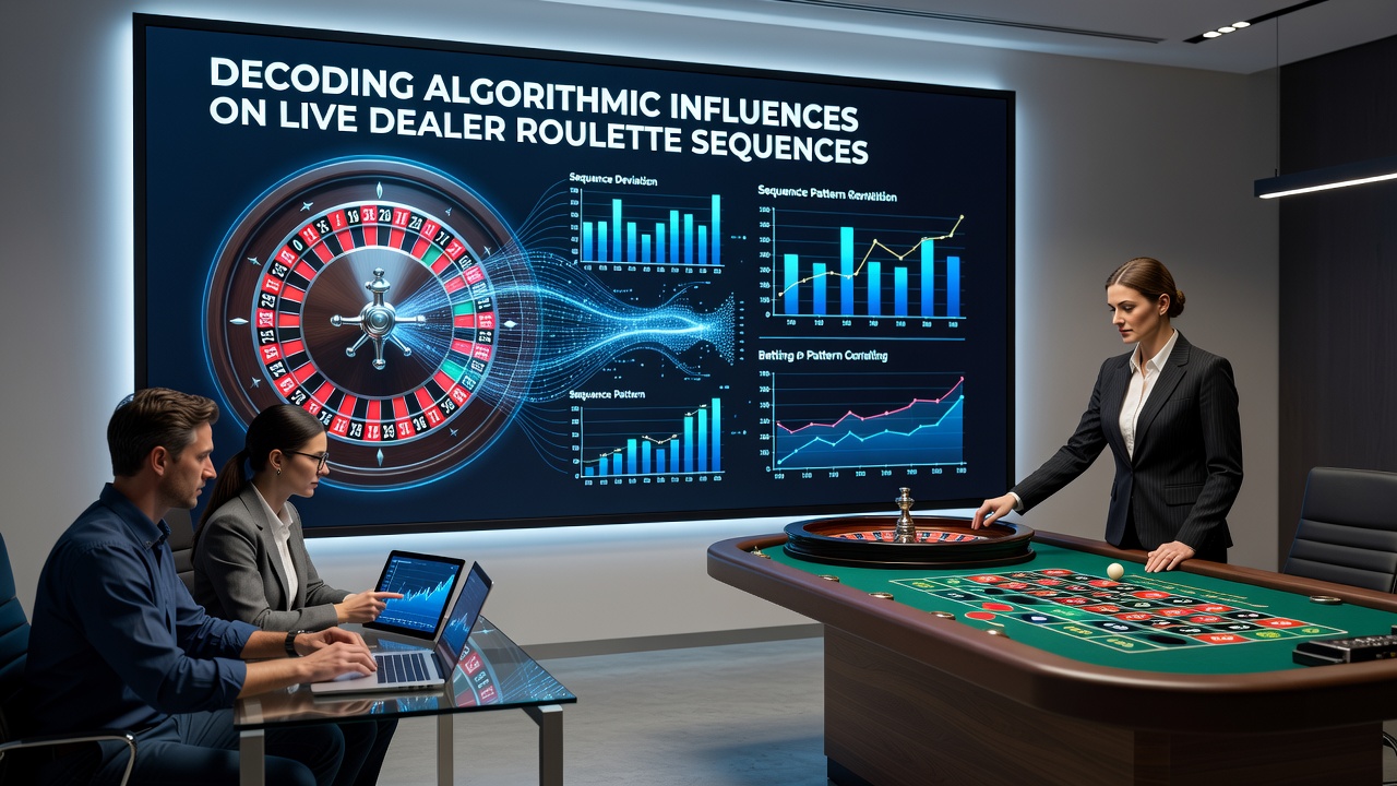 Casino control room monitors displaying live roulette feeds alongside algorithmic verification dashboards