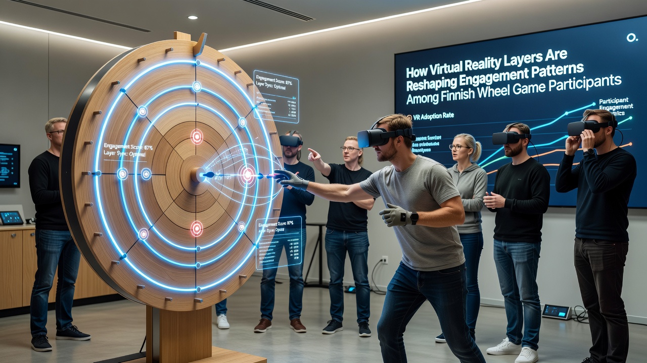 Finnish players interacting with VR wheel game interfaces on digital platforms showing engagement patterns and spatial navigation